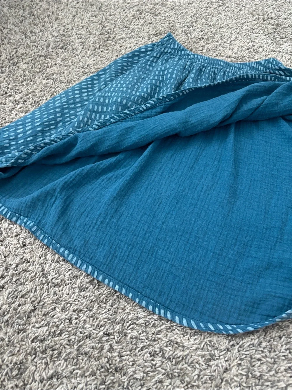 Alice + Ames blue patterned skirt